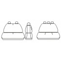 Pokrowce miarowe COMFORT do Renault Trafic II wersja 6 miejscowa od '01-14