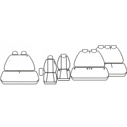 Pokrowce miarowe Comfort do CITROEN SPACETOURER wersja 8 os.