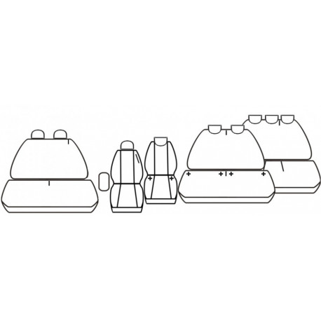 Pokrowce miarowe Comfort do CITROEN SPACETOURER wersja 8 os.