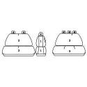 Pokrowce miarowe COMFORT do Nissan Primastar wersja 6 miejscowa od 2001-2014
