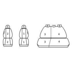 pokrowce TOYOTA YARIS II rocznik od 2005 -2011